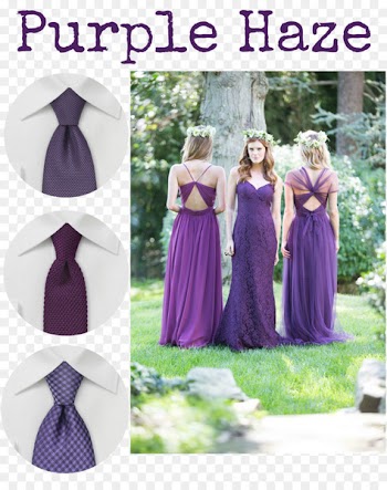 Wedding dress Purple Necktie Bridesmaid - purple 