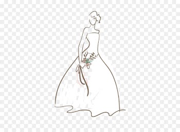Wedding dress White Bride - Vector bride dress 