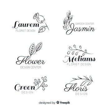 Wedding florist logo templates collection Free Vector