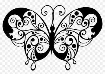 Wedding Flourish Cliparts 6, Buy Clip Art - Butterfly Silhouette