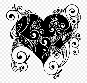 Wedding Flourish Cliparts - Heart Silhouette