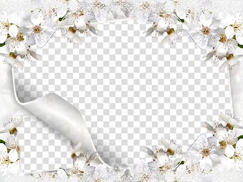 Wedding frame Bride, White flower decoration roll material transparent background PNG clipart