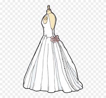 Wedding Gown Clip Art - Will You Be My Bridesmaid