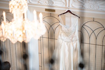 Wedding Gown In Brown Clothes Hanger 