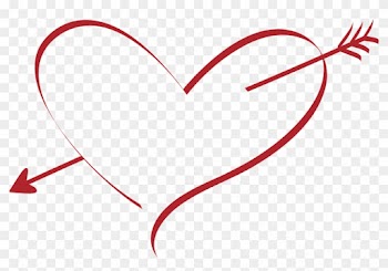 Wedding, Heart Love Wedding Amor Arrow Red Pierced - Cupid Arrow Heart Png