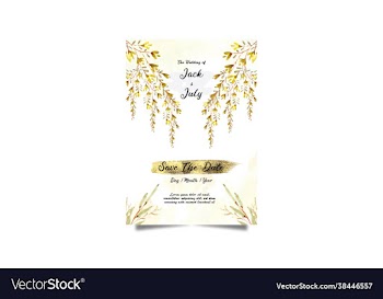 wedding invitation and menu template water color h