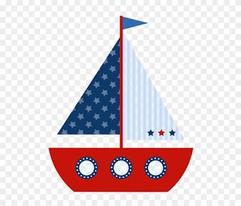 Wedding Invitation Baby Shower Ahoy Boy Clip Art - Baby Sailboat Clipart