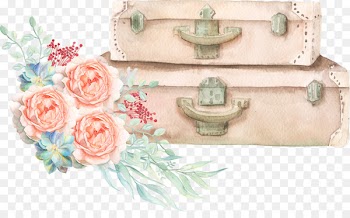 Wedding invitation Baby shower Airplane Bridal shower Party - Sen Department watercolor suitcase 