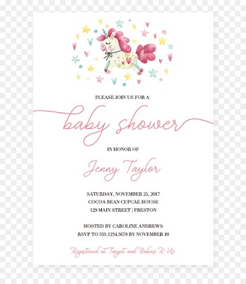 Wedding invitation Baby shower Flower Unicorn - invitations 