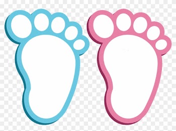 Wedding Invitation Baby Shower Stock Photography Clip - Cartoon Footprints