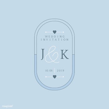 Wedding invitation badge design vector | Free stock vector - 524354