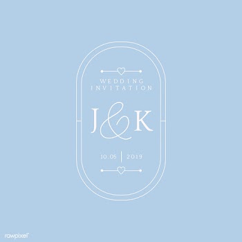 Wedding invitation badge design vector | Free stock vector - 524355
