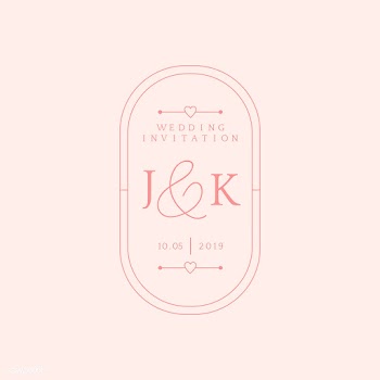 Wedding invitation badge design vector | Free stock vector - 524359