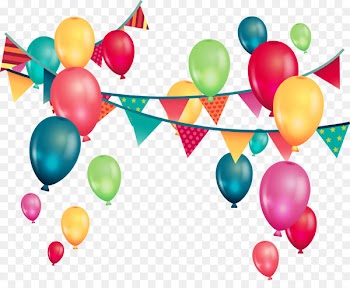 Wedding invitation Balloon Birthday Party Greeting card - Fantasy color balloons 