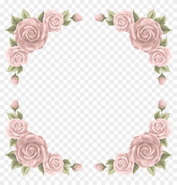 Wedding Invitation Beach Rose Paper - Roses Border Png