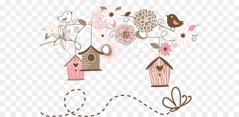 Wedding invitation Bird Baby shower Bridal shower - Hand-painted nest 
