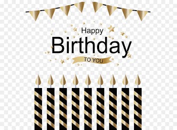 Wedding invitation Birthday cake Greeting card Candle - Golden birthday card 