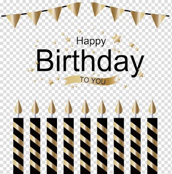 Wedding invitation Birthday cake Greeting card Candle, Golden birthday card transparent background PNG clipart