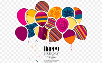 Wedding invitation Birthday cake Greeting card - Vector cartoon balloons birthday background 
