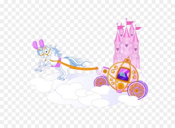 Wedding invitation Birthday Children's party Greeting card - Cartoon pumpkin carriage 