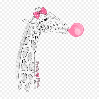Wedding invitation Birthday Greeting card - Cute giraffe 