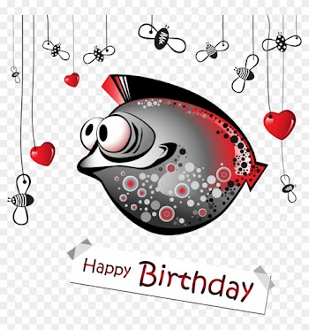 Wedding Invitation Birthday Greeting Card Fishing - Картинка С Днем Рождения С Рыбой