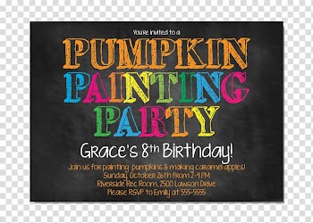 Wedding invitation Birthday Party Painting Convite, Watercolor pumpkin transparent background PNG clipart