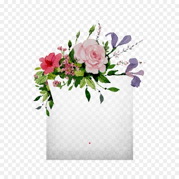 Wedding invitation Border Flowers Painting - Invitations Decorative elements 
