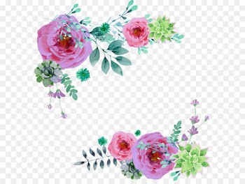Wedding invitation Bridal shower Party Baby shower - Vector hand-painted flowers 