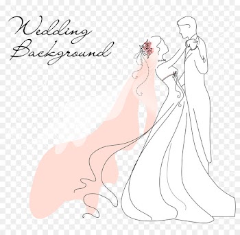 Wedding invitation Bride Drawing Euclidean vector - Happy wedding vector 