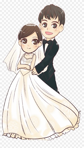 Wedding Invitation Bride Wedding Dress Marriage - Wedding Dress Cartoon