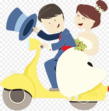 Wedding Invitation, Bridegroom, Bride, Cartoon, Animated Cartoon PNG