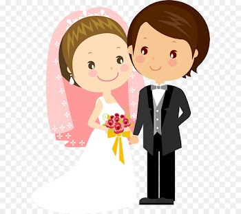 Wedding invitation Bridegroom Cartoon - wedding couple 