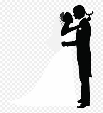 Wedding Invitation Bridegroom Clip Art - Bride And Groom Embroidery Design