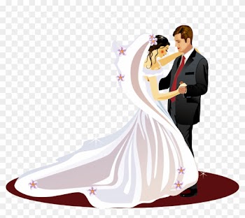 Wedding Invitation Bridegroom Clip Art - Groom And Bride Vector