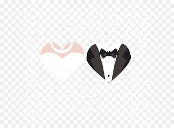 Wedding invitation Bridegroom - Heart-shaped bride and groom background pattern vector material 