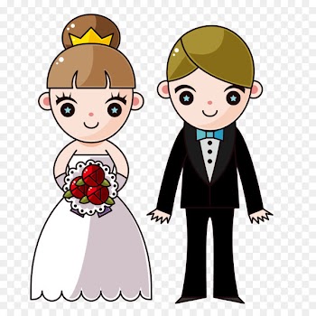 Wedding invitation Bridegroom - Holding the bride and groom 