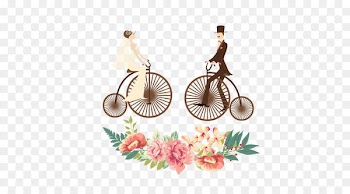 Wedding invitation Bridegroom Illustration - Biker bride and groom 