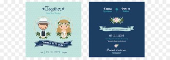 Wedding invitation Bridegroom Illustration - Cartoon wedding invitation design 