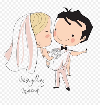 Wedding invitation Bridegroom Illustration - Wedding cartoon characters 