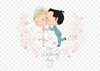 Wedding invitation Bridegroom Illustration - Wedding cartoon characters 