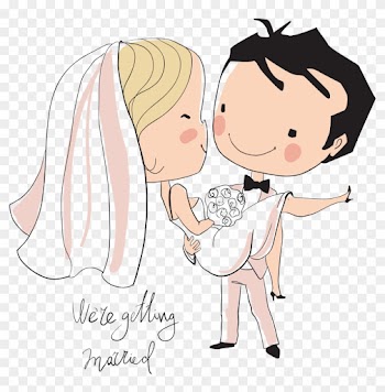 Wedding Invitation Bridegroom Illustration - Wedding Funny Couple Cartoon