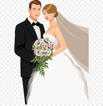 Wedding invitation Bridegroom Marriage - The bride and groom's wedding material vector painted embrace 