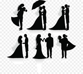 Wedding invitation Bridegroom Silhouette - Silhouette vector material wedding, wedding, silhouette 