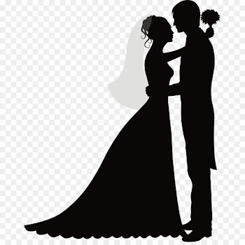 Wedding invitation Bridegroom Silhouette - wedding season 