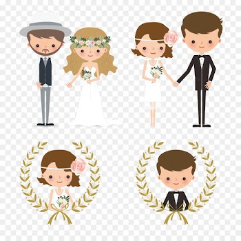 Wedding invitation Bridegroom Wedding cake - Creative wedding couple figures 