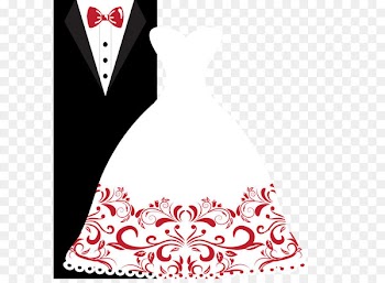 Wedding invitation Bridegroom Wedding dress Clip art - Vector bride and groom wedding dress suits 