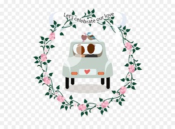 Wedding invitation Brunch Breakfast Paper - Vector married wedding car 