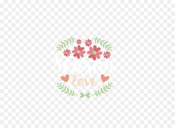 Wedding invitation Bunnies Hop Font - Flowers wedding logo 