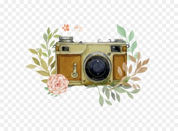 Wedding invitation Camera Photography - Vector flower with camera 